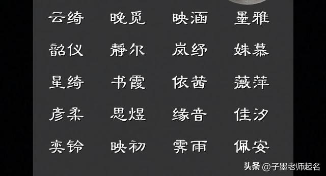 国学起名：结合字形字音，起个时尚好听的女孩名，个个有品