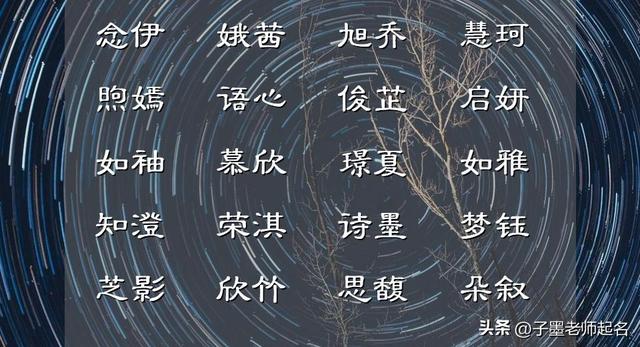 国学起名：结合字形字音，起个时尚好听的女孩名，个个有品